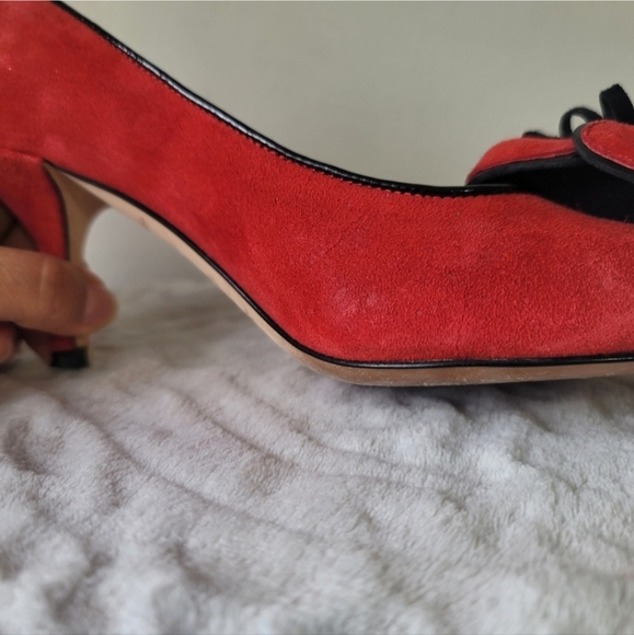 Kate Spade New York Montana heels Women's Sz 6 Suede Leather Made In ltaly - Picture 12 of 16